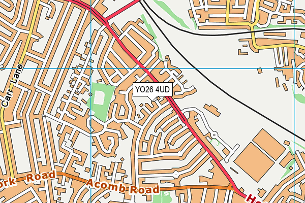 YO26 4UD map - OS VectorMap District (Ordnance Survey)