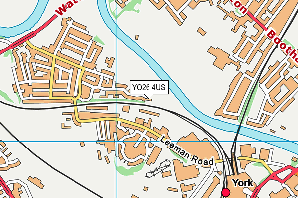 YO26 4US map - OS VectorMap District (Ordnance Survey)