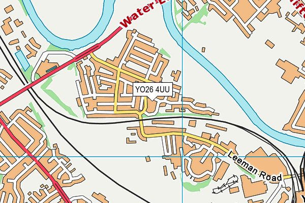 YO26 4UU map - OS VectorMap District (Ordnance Survey)