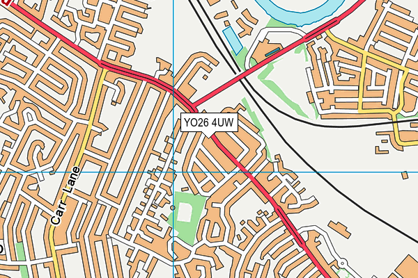 YO26 4UW map - OS VectorMap District (Ordnance Survey)