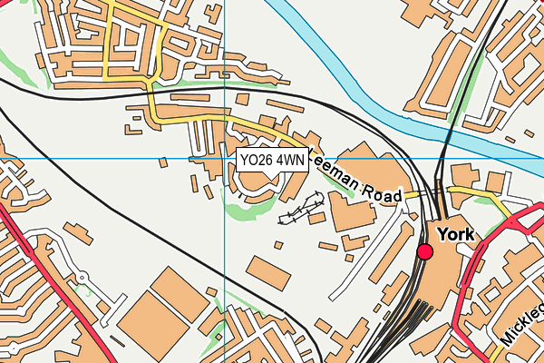 YO26 4WN map - OS VectorMap District (Ordnance Survey)