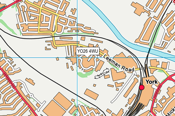 YO26 4WU map - OS VectorMap District (Ordnance Survey)
