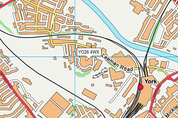 YO26 4WX map - OS VectorMap District (Ordnance Survey)