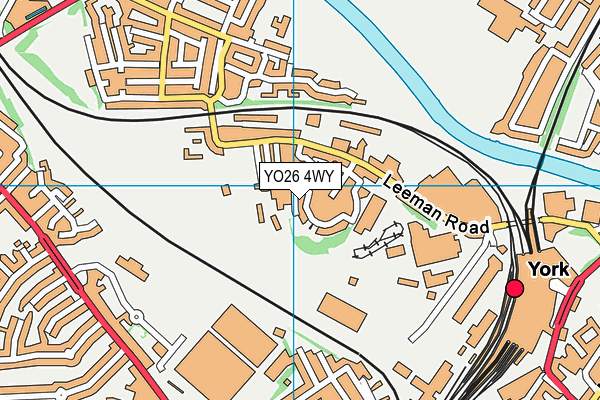 YO26 4WY map - OS VectorMap District (Ordnance Survey)