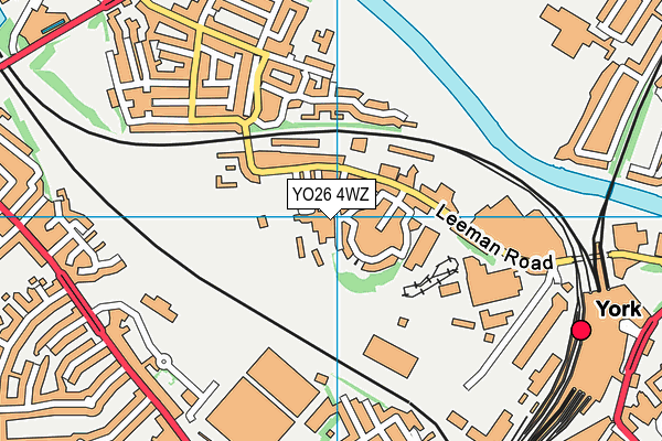 YO26 4WZ map - OS VectorMap District (Ordnance Survey)