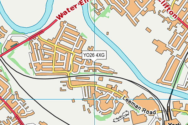 YO26 4XG map - OS VectorMap District (Ordnance Survey)