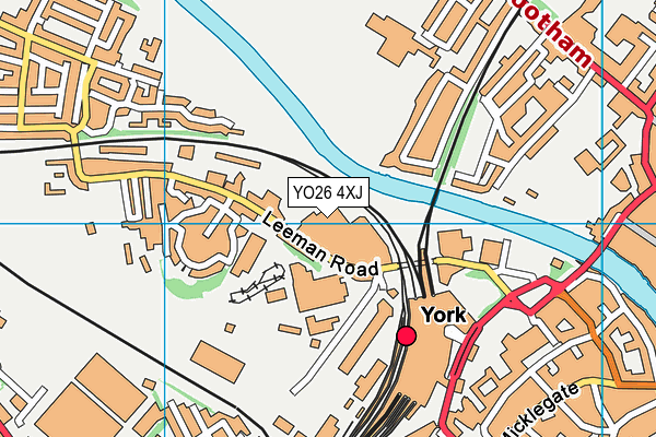 YO26 4XJ map - OS VectorMap District (Ordnance Survey)