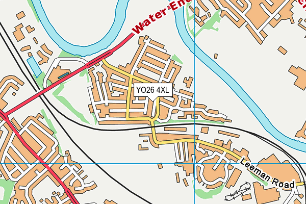 YO26 4XL map - OS VectorMap District (Ordnance Survey)
