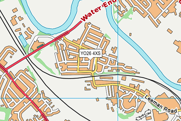 YO26 4XS map - OS VectorMap District (Ordnance Survey)