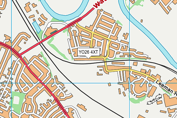 YO26 4XT map - OS VectorMap District (Ordnance Survey)