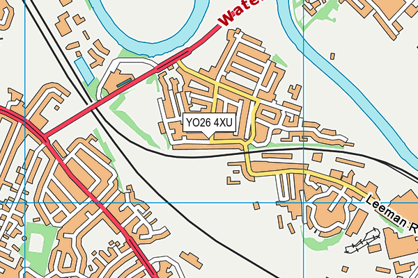YO26 4XU map - OS VectorMap District (Ordnance Survey)