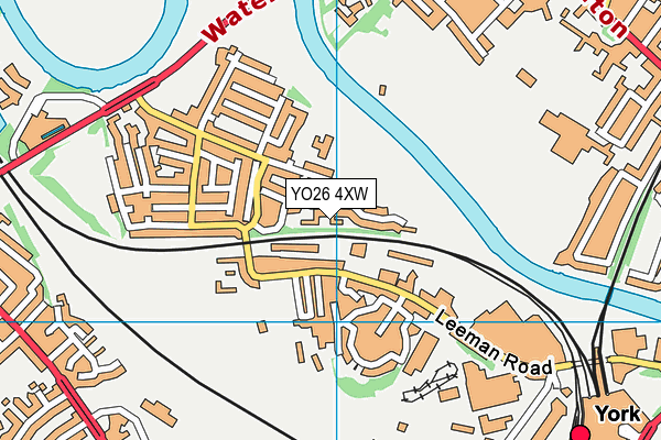 YO26 4XW map - OS VectorMap District (Ordnance Survey)