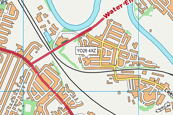 YO26 4XZ map - OS VectorMap District (Ordnance Survey)