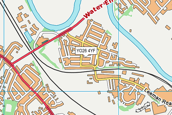 YO26 4YF map - OS VectorMap District (Ordnance Survey)