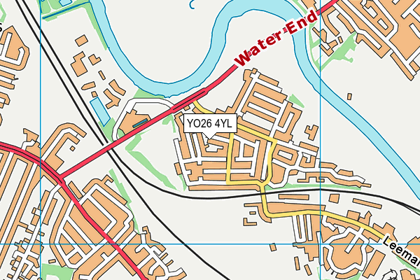 YO26 4YL map - OS VectorMap District (Ordnance Survey)