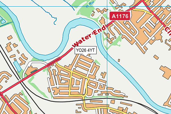 YO26 4YT map - OS VectorMap District (Ordnance Survey)