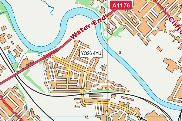 YO26 4YU map - OS VectorMap District (Ordnance Survey)
