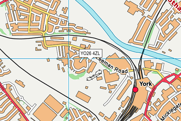 YO26 4ZL map - OS VectorMap District (Ordnance Survey)