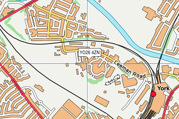 YO26 4ZN map - OS VectorMap District (Ordnance Survey)