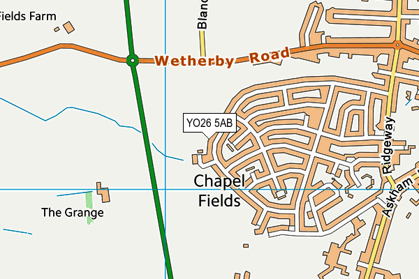 YO26 5AB map - OS VectorMap District (Ordnance Survey)