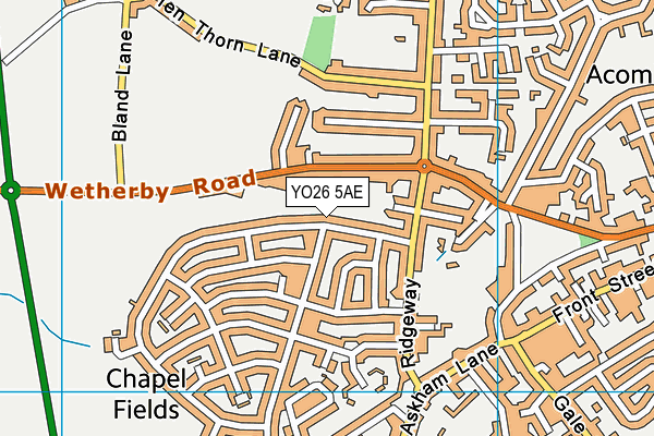 YO26 5AE map - OS VectorMap District (Ordnance Survey)
