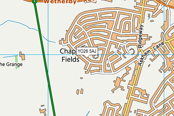 YO26 5AJ map - OS VectorMap District (Ordnance Survey)