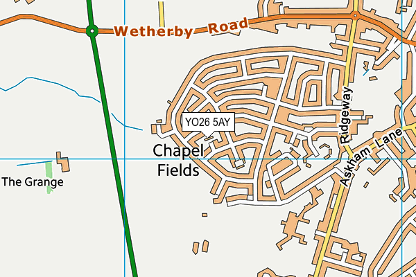 YO26 5AY map - OS VectorMap District (Ordnance Survey)