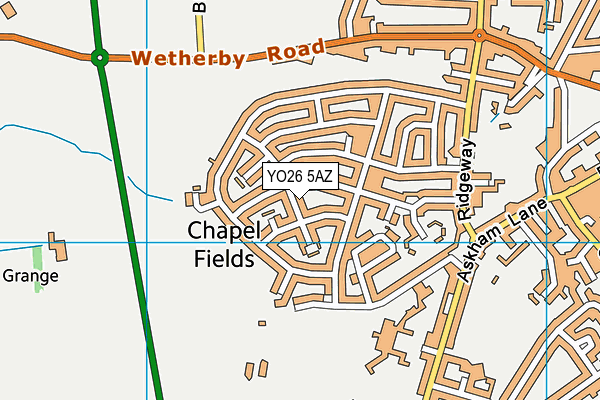 YO26 5AZ map - OS VectorMap District (Ordnance Survey)