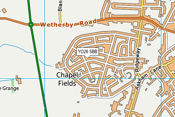 YO26 5BB map - OS VectorMap District (Ordnance Survey)