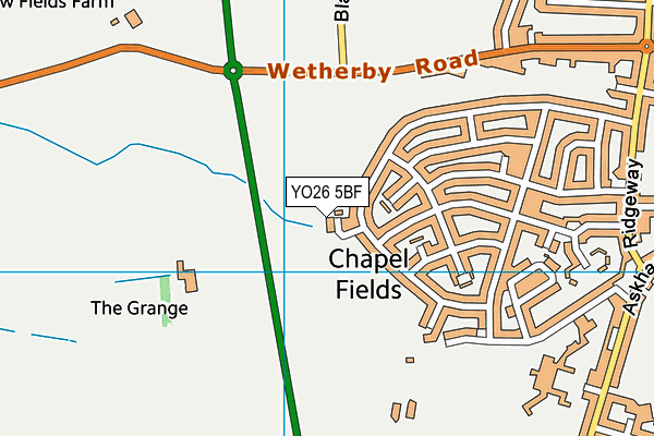 YO26 5BF map - OS VectorMap District (Ordnance Survey)