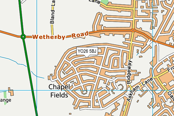 YO26 5BJ map - OS VectorMap District (Ordnance Survey)