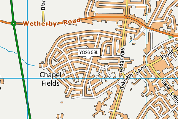 YO26 5BL map - OS VectorMap District (Ordnance Survey)