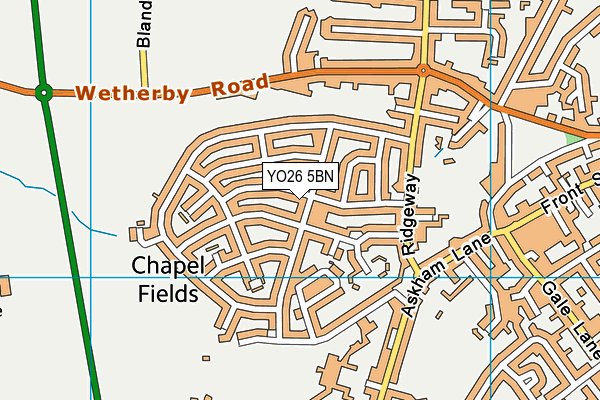 YO26 5BN map - OS VectorMap District (Ordnance Survey)