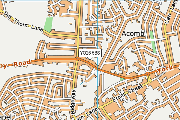 YO26 5BS map - OS VectorMap District (Ordnance Survey)