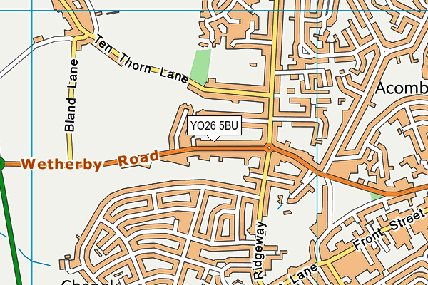 YO26 5BU map - OS VectorMap District (Ordnance Survey)