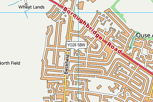 YO26 5BW map - OS VectorMap District (Ordnance Survey)