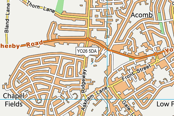 YO26 5DA map - OS VectorMap District (Ordnance Survey)