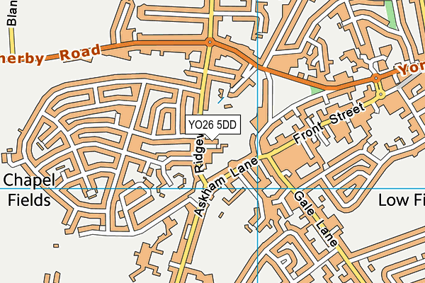 YO26 5DD map - OS VectorMap District (Ordnance Survey)