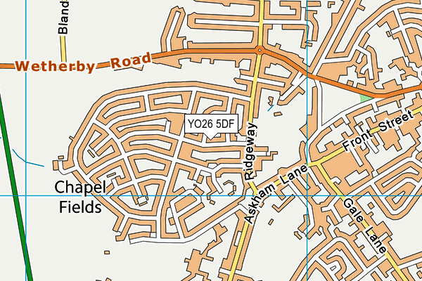 YO26 5DF map - OS VectorMap District (Ordnance Survey)