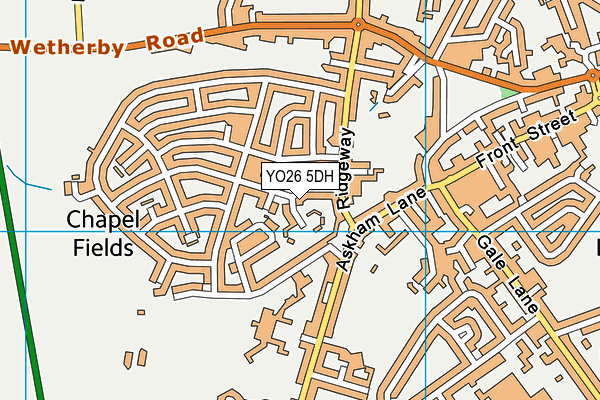 YO26 5DH map - OS VectorMap District (Ordnance Survey)