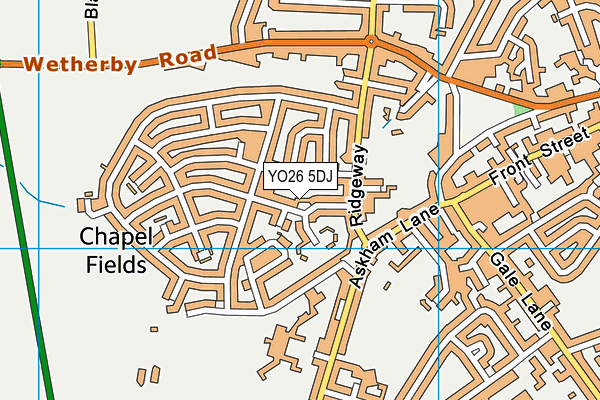 YO26 5DJ map - OS VectorMap District (Ordnance Survey)
