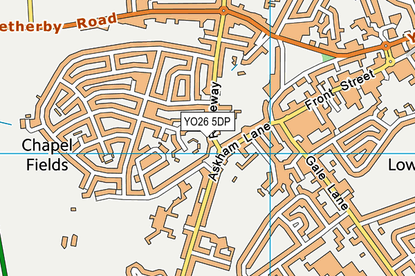 YO26 5DP map - OS VectorMap District (Ordnance Survey)