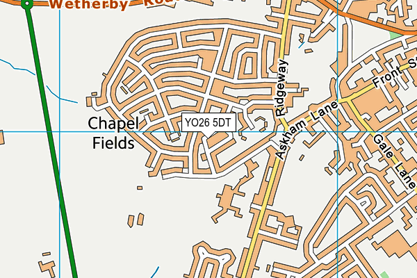 YO26 5DT map - OS VectorMap District (Ordnance Survey)