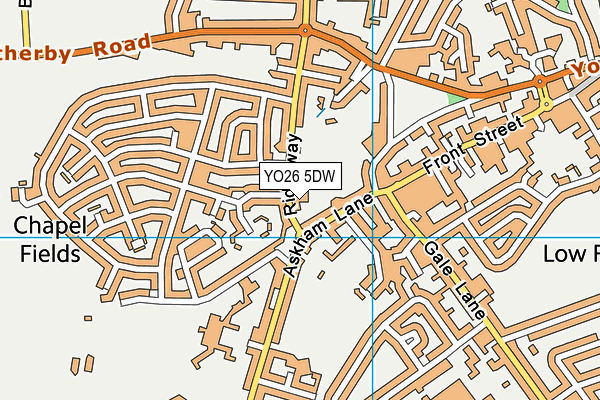 YO26 5DW map - OS VectorMap District (Ordnance Survey)