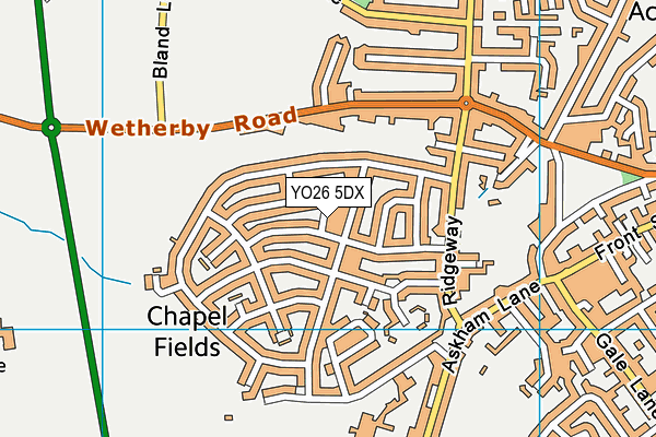 YO26 5DX map - OS VectorMap District (Ordnance Survey)