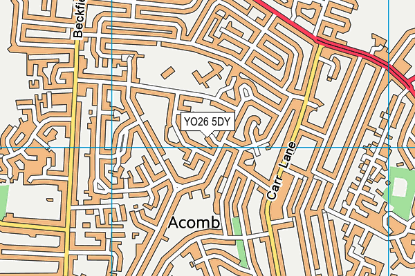 YO26 5DY map - OS VectorMap District (Ordnance Survey)