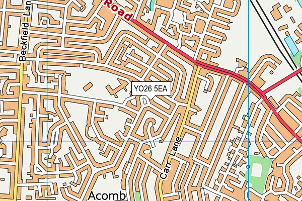 YO26 5EA map - OS VectorMap District (Ordnance Survey)