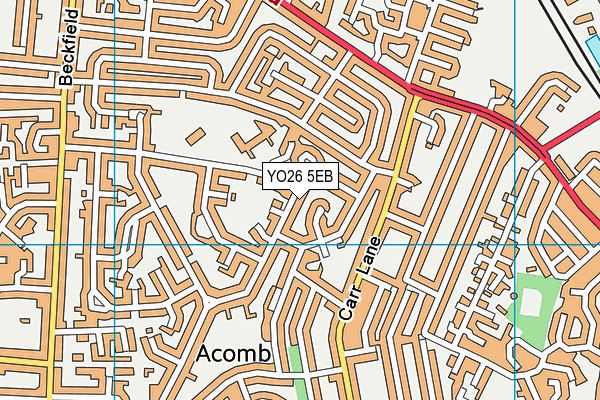 YO26 5EB map - OS VectorMap District (Ordnance Survey)