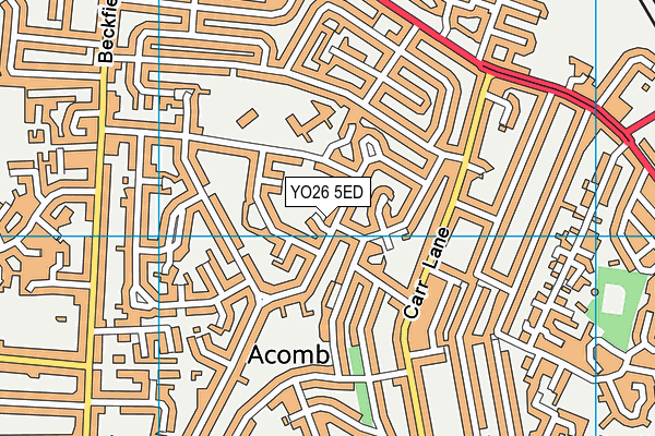 YO26 5ED map - OS VectorMap District (Ordnance Survey)