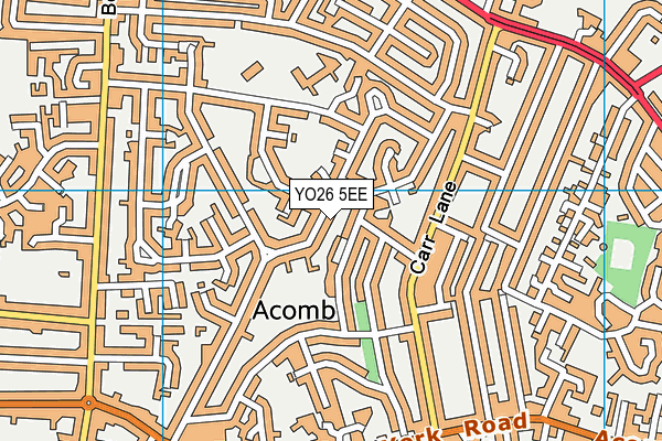 YO26 5EE map - OS VectorMap District (Ordnance Survey)